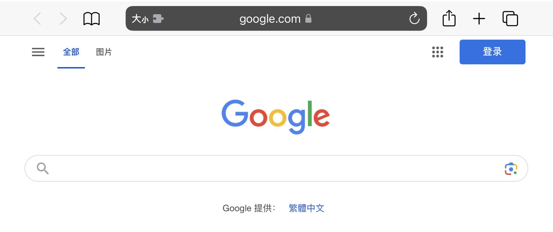 iPhone浏览器成功访问谷歌